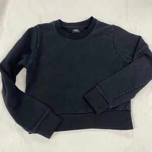 Talula Aritzia Black Cotton Crewneck Sweatshirt Relaxed Fit Streetwear Large
